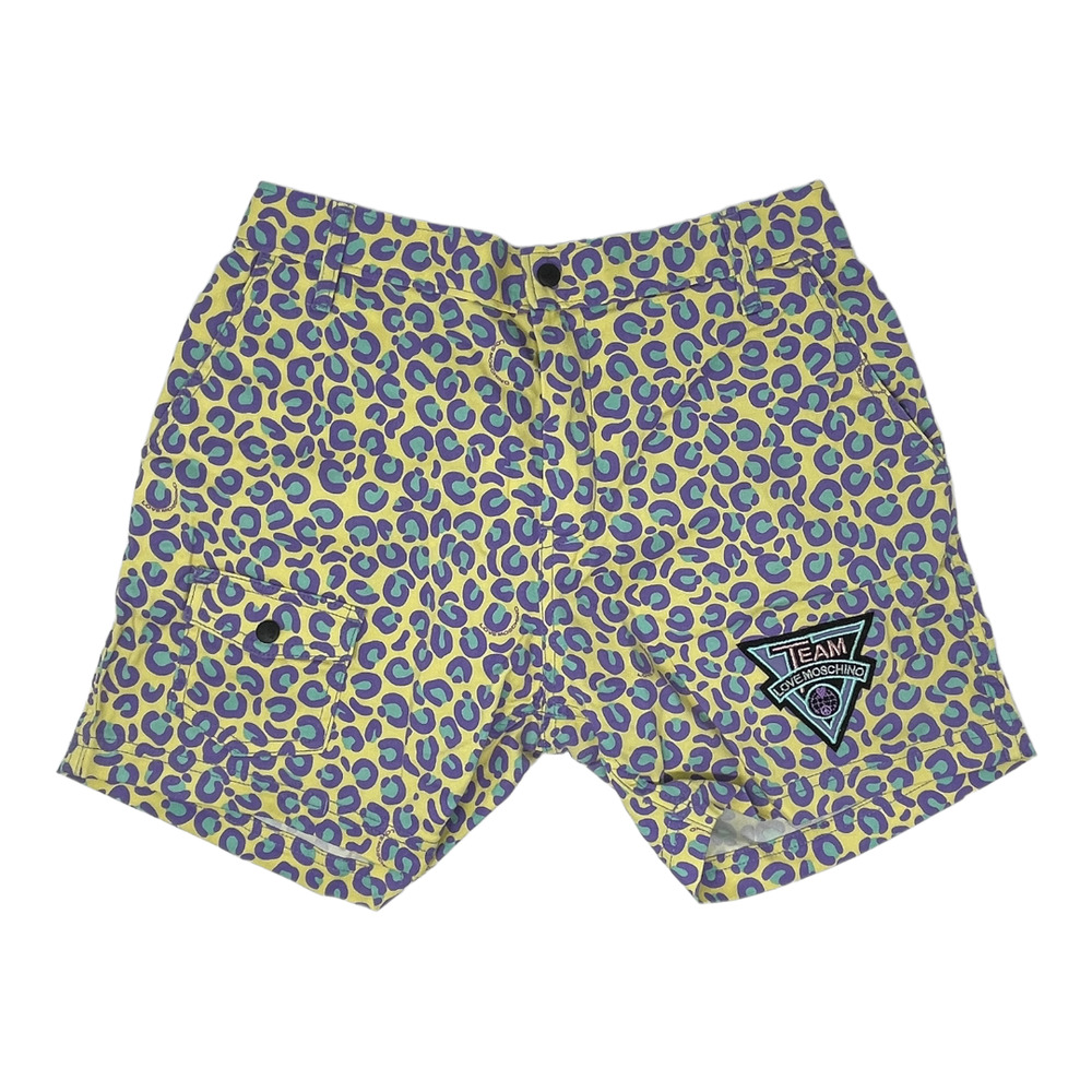 SIZE 32 MEN'S LOVE MOSCHINO CHEETAH PRINT SHORTS